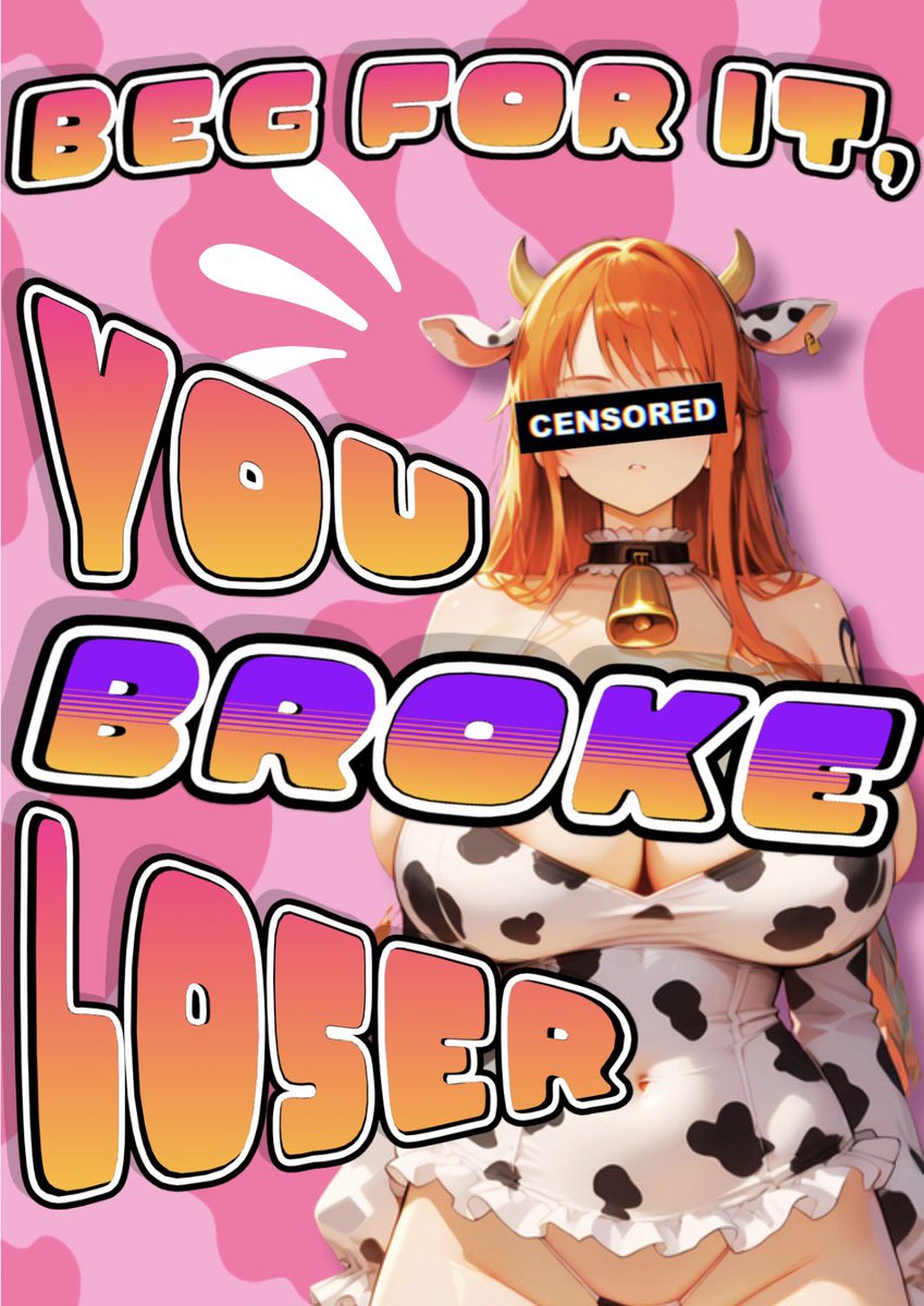 CigMistress's tweet photo. What’s that, you want more?~
Well, broke a$$, get on your knees and beg~ 🐮
Fall deeper for my $cam and fuel my shopping addiction~
Feel your self-control slipping away…
#hentai #humanatm #worship #nami #2dfd #feet #domme #dom https://t.co/YzHJx3Yl2q