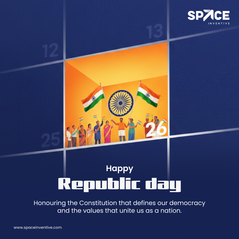 Spacemul's tweet photo. Republic Day is a reminder of the values that shape us-equality, unity, and shared responsibility
As we honour the Constitution, we celebrate the diversity that drives progress

Happy Republic Day 🇮🇳
—Team Space Inventive

#RepublicDay #IndiaAt76 #UnityInDiversity #SpaceInventive https://t.co/pJaIO4gkO9