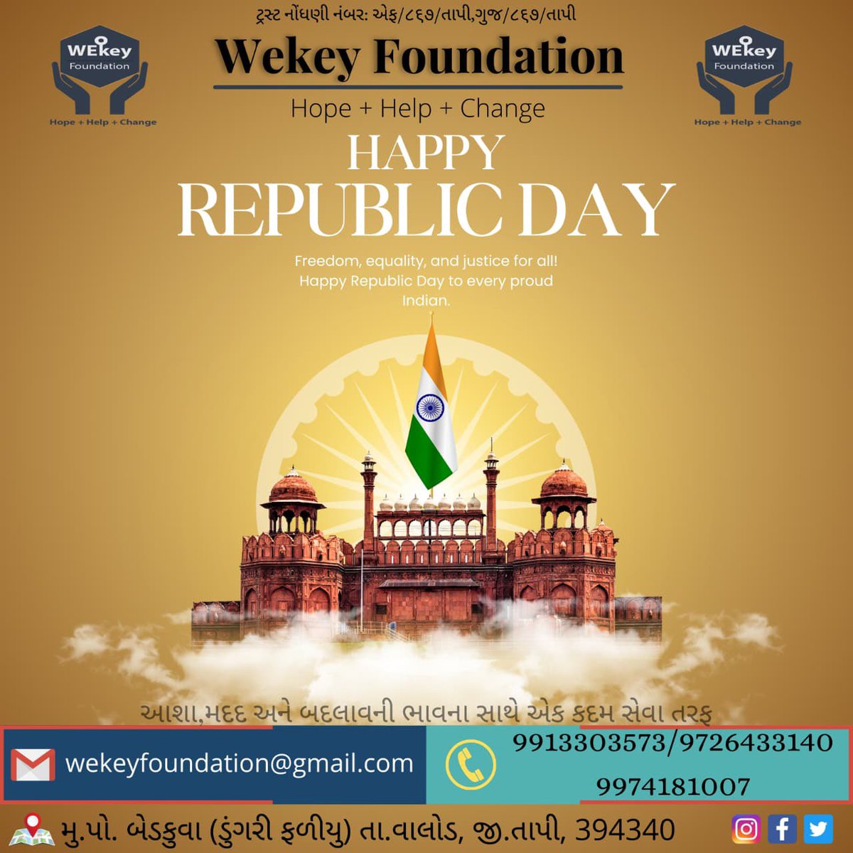 WekeyFoundation's tweet photo. #JaiHind #HappyRepublicDay2026 https://t.co/ejITsYzMzN
