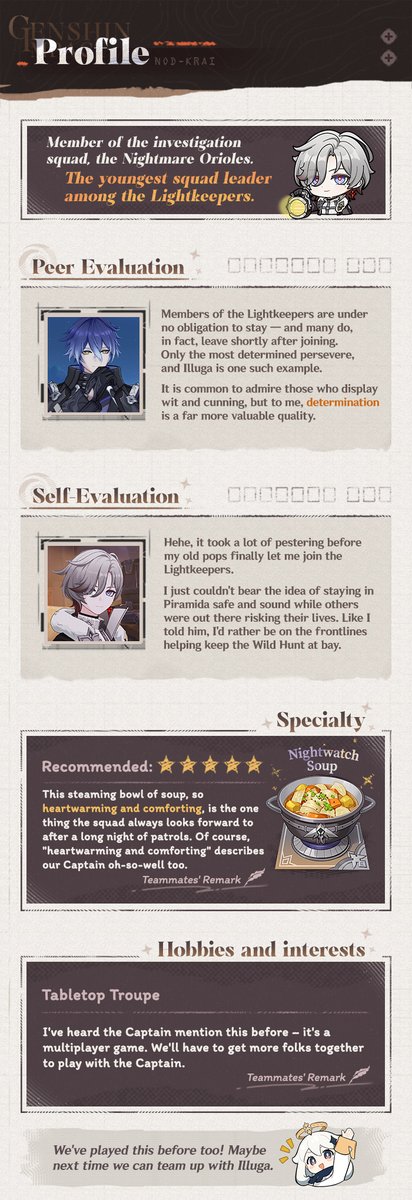 GenshinImpact's tweet image. Character Introduction and Skill Showcase: "Nightmare's Burning Heart" Illuga
#GenshinLunaIV #GenshinImpact #Illuga 

Hello, Traveler! Today, we have for you some great details on Illuga.
In your previous adventures, you might have heard Flins and Varka mention a name: Illuga. He…