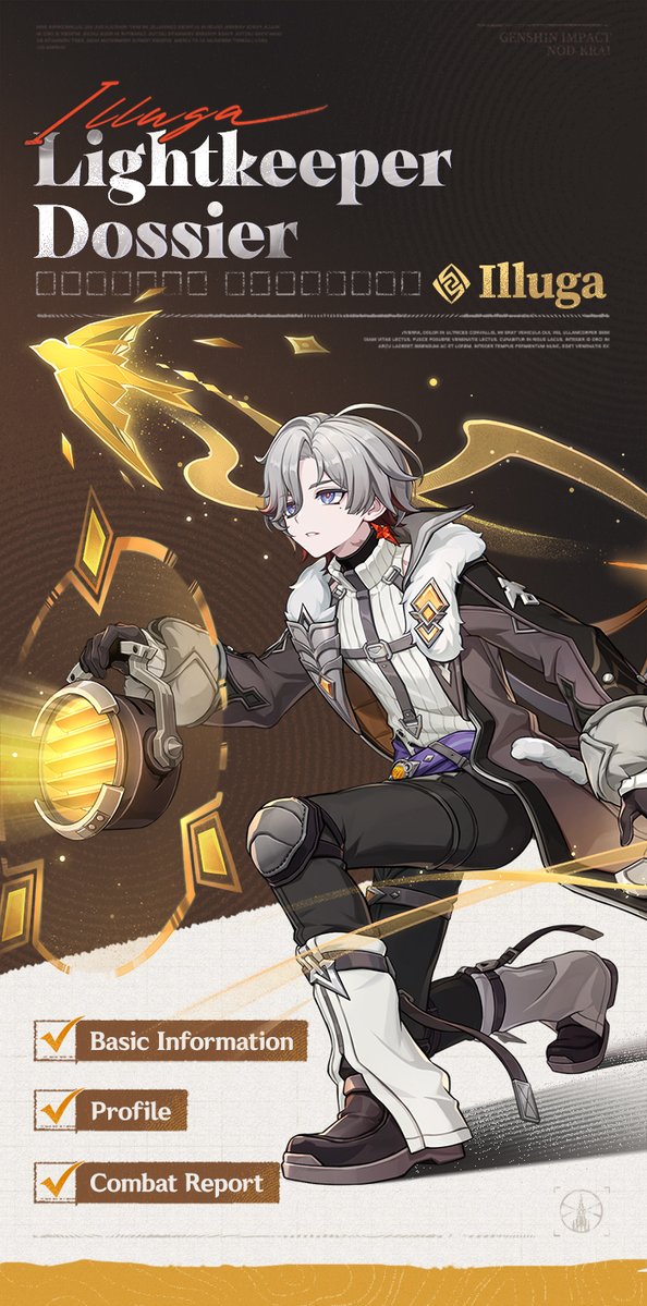 GenshinImpact's tweet image. Character Introduction and Skill Showcase: "Nightmare's Burning Heart" Illuga
#GenshinLunaIV #GenshinImpact #Illuga 

Hello, Traveler! Today, we have for you some great details on Illuga.
In your previous adventures, you might have heard Flins and Varka mention a name: Illuga. He…