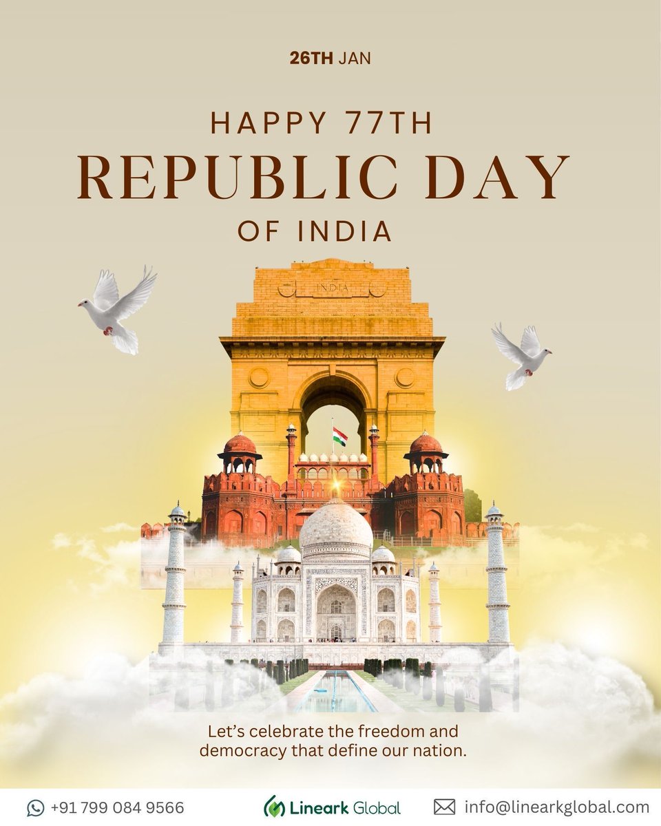 LinearkGlobal's tweet photo. Let freedom ring in every dish and every cuisine.
𝗟𝗶𝗻𝗲𝗮𝗿𝗸 𝗚𝗹𝗼𝗯𝗮𝗹 wishes you a joyous 77th Republic Day - continuing to export the magic of Indian spices with pride and purity
Together, we celebrate heritage and harmony! ✨🇮🇳

#republicday #linearkglobal #importexport https://t.co/HlQyJxqpbZ