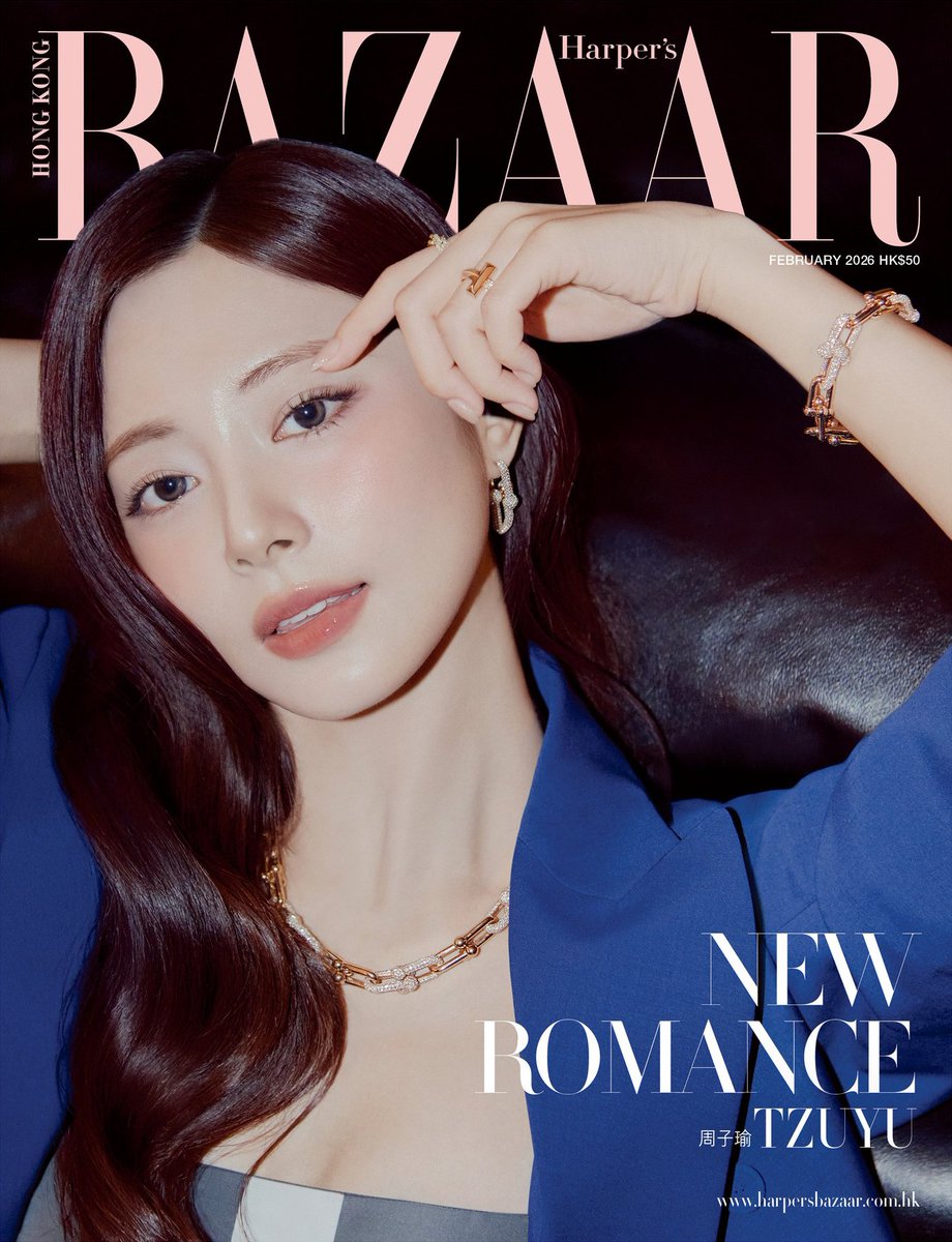 godmitzu's tweet image. TZUYU on the cover of Harper's BAZAAR Hong Kong.