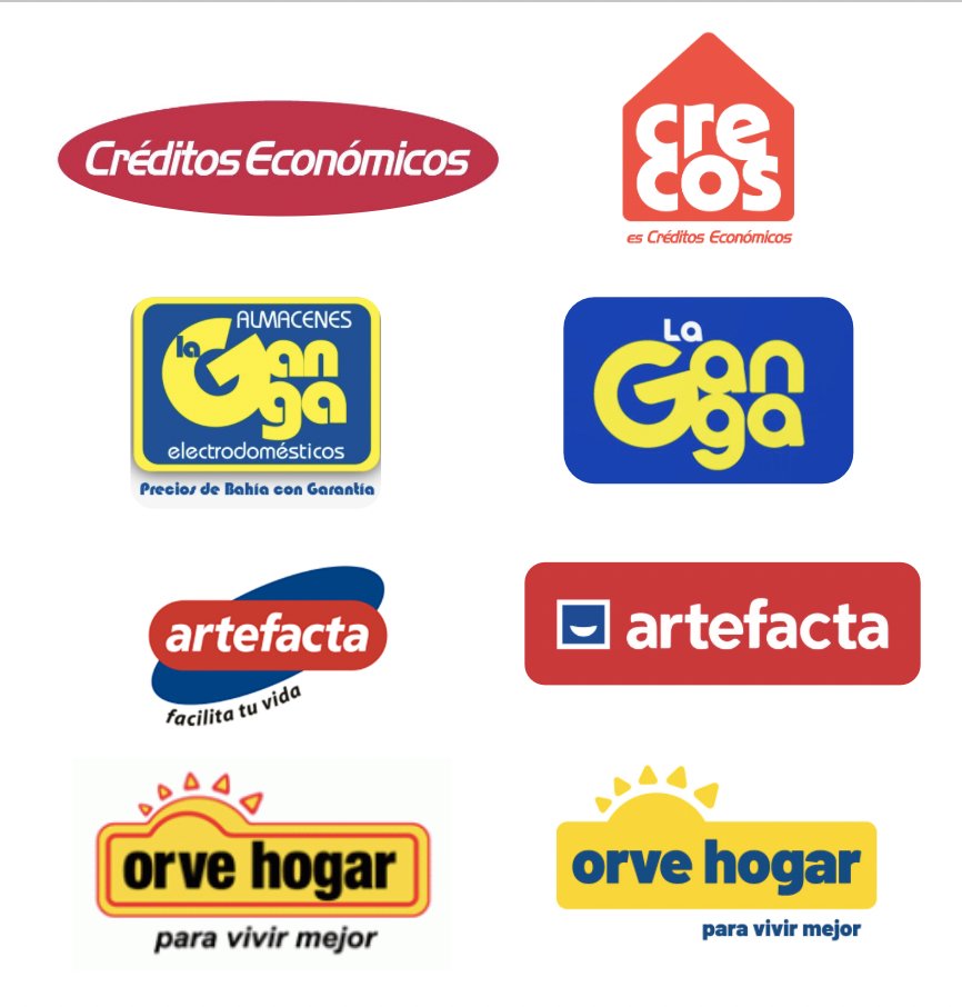 hablemos del rebranding de las 4 grandes del comercio departamental en Ecuador: Créditos Económicos, La Ganga, Artefacta y Orve Hogar han cambiado sus respectivas identidades de marca casi al mismo tiempo, ¿pero por qué?