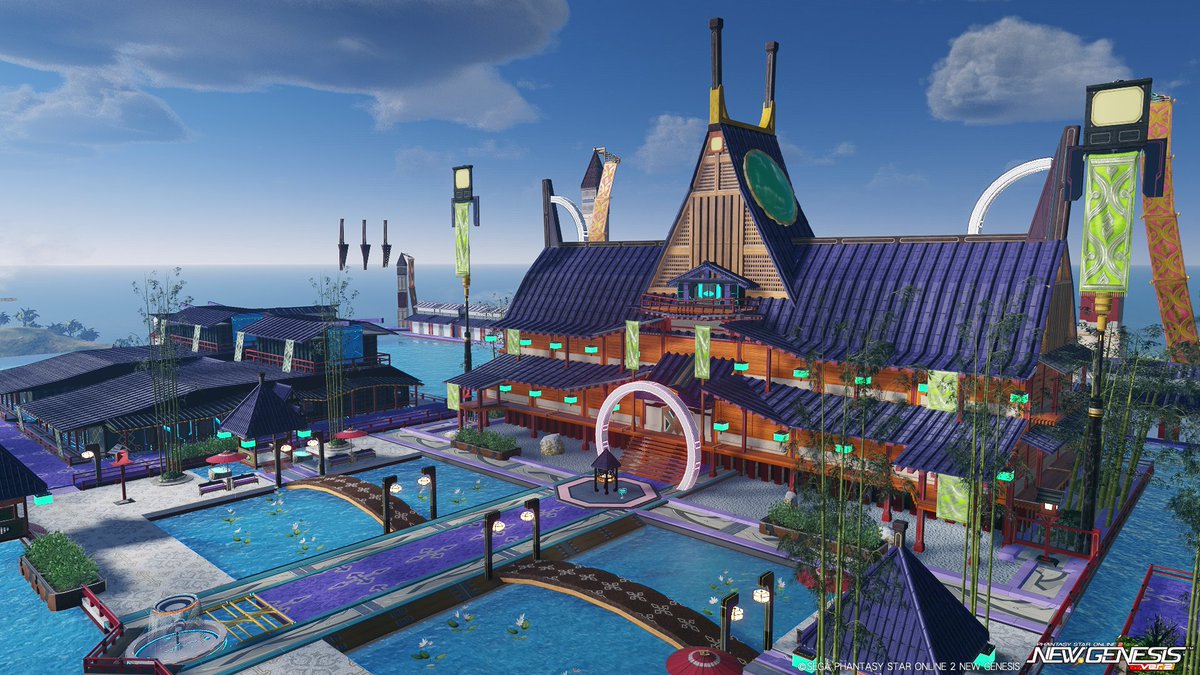 shishi_game02's tweet image. ニューデイズ(オウトク・シティ)　PSUに登場した惑星ニューデイズの首都です。グラール太陽系にいた人はぜひ見に来てください。Ship03: 899767 689842 #PSO2NGS #クリエイティブスペース