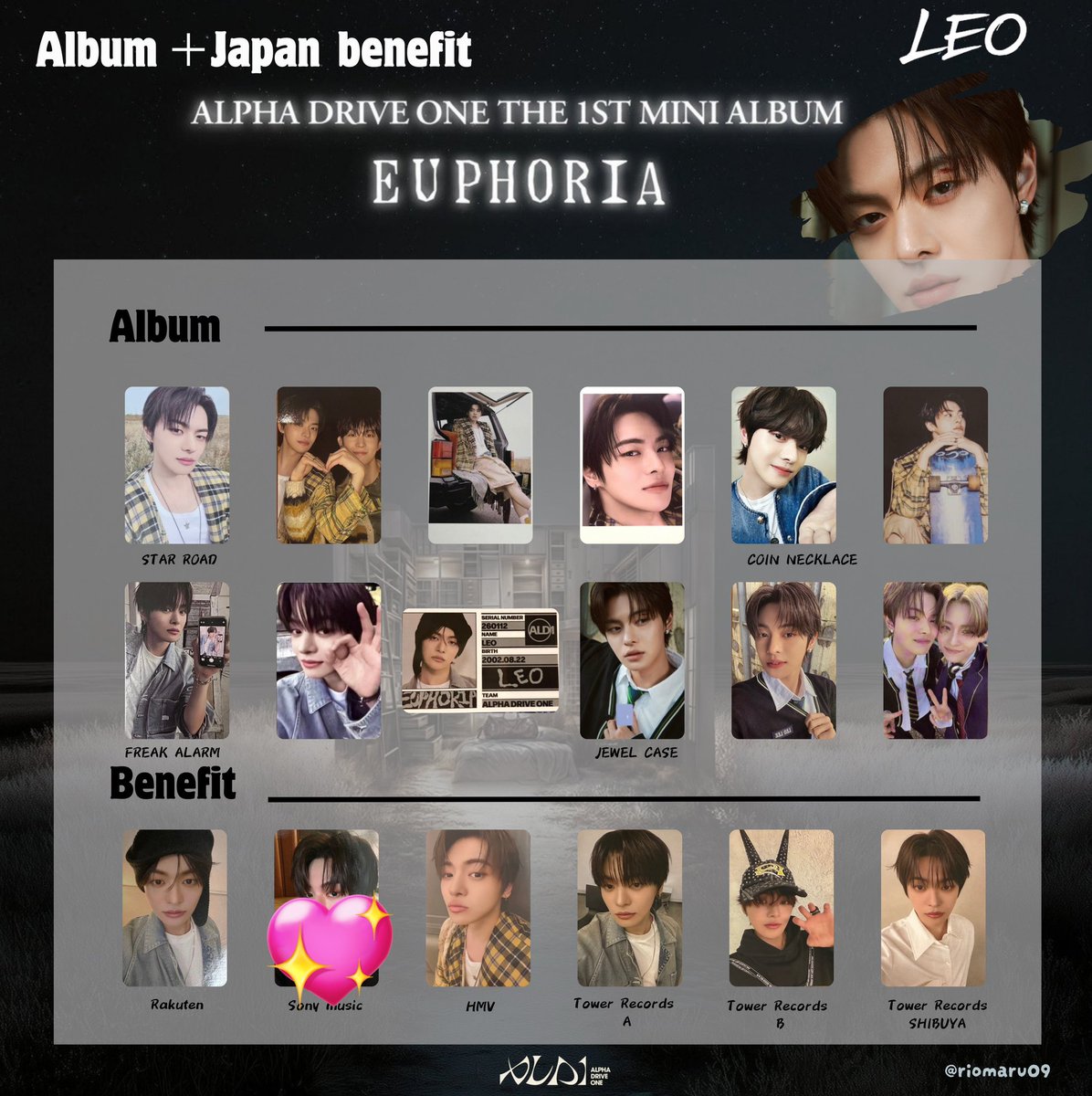 ALD1 ald1 交換 トレカ Euphoria 特典 封入 タワレコ 楽天 HMV 【譲