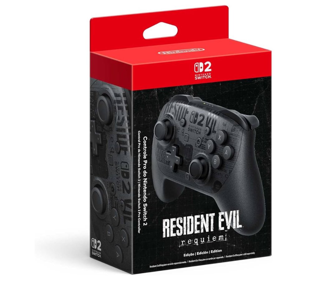 lostplayerrr's tweet image. Galera do Nintendo Switch 2, ATENÇÃO! 🔥
A pré venda do Pro Controller Edição Especial do Resident Evil Requiem acabou de começar lá na Amazon! Lembrando que são peças limitadas 👀
Valor: R$659 (no Pix)
Ou R$699 em 10x sem Juros! 
amzn.to/4qPSCYf