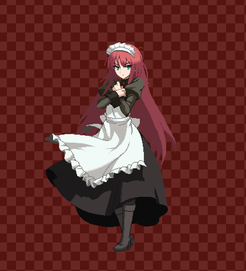 sprite edit of long-haired Hisui
#pixelart