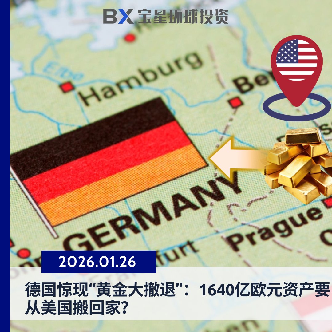 德国惊现“黄金大撤退”： 1640亿欧元资产要从美国搬回家？ 当盟友开始互不信任，黄金就是最后的防线！随着特朗普回归带来的不确定性，德国 正陷入一场前所未有的激烈辩论：是否该把存在纽约联储的