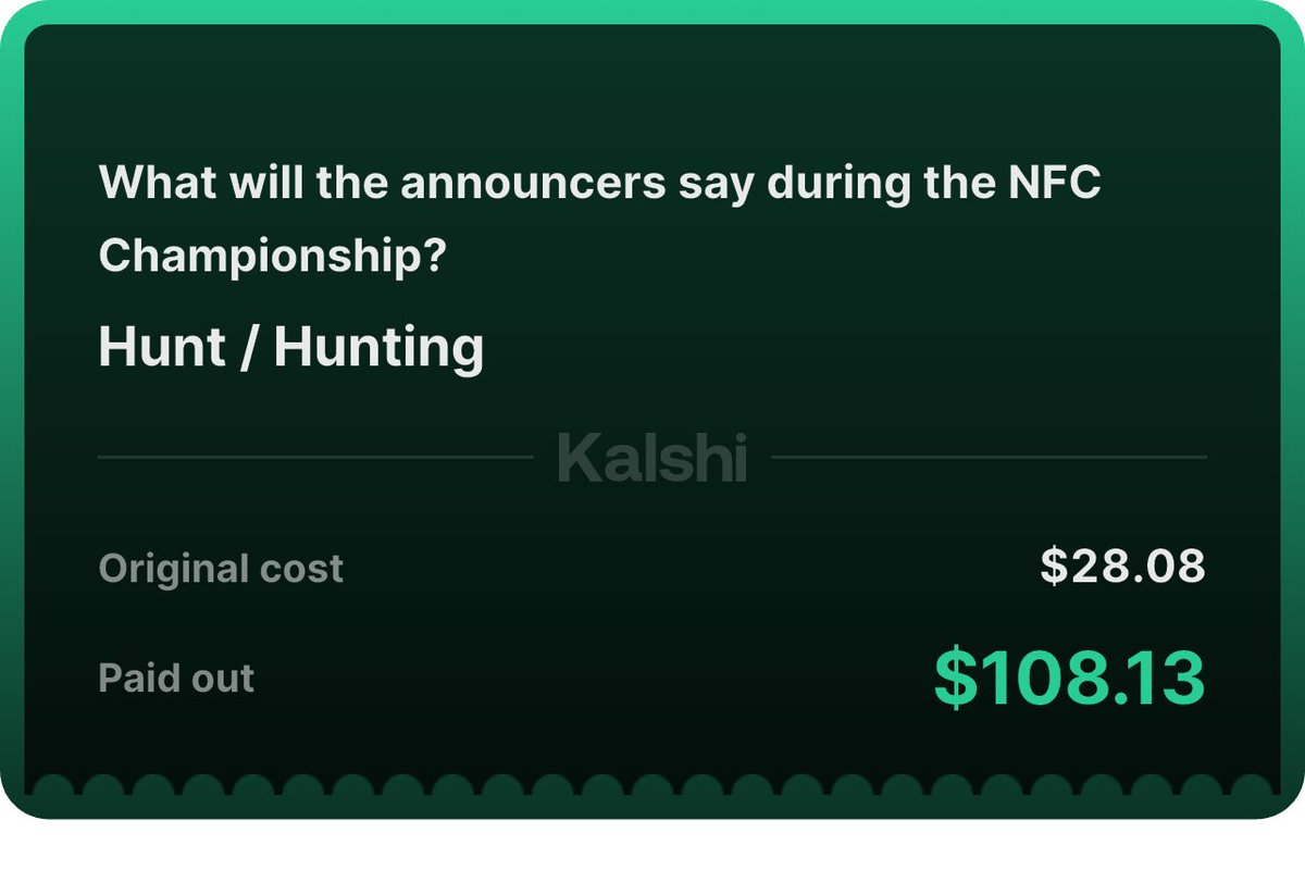 Bang that’s too easy man <a href="/Kalshi/">Kalshi</a> not sponsored but would love to be lol