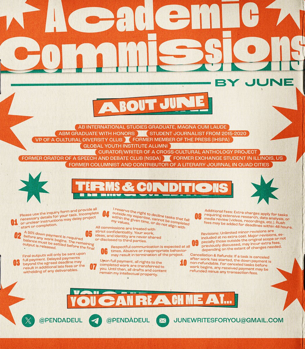 Academic Commissions by June ⋆ tweet media