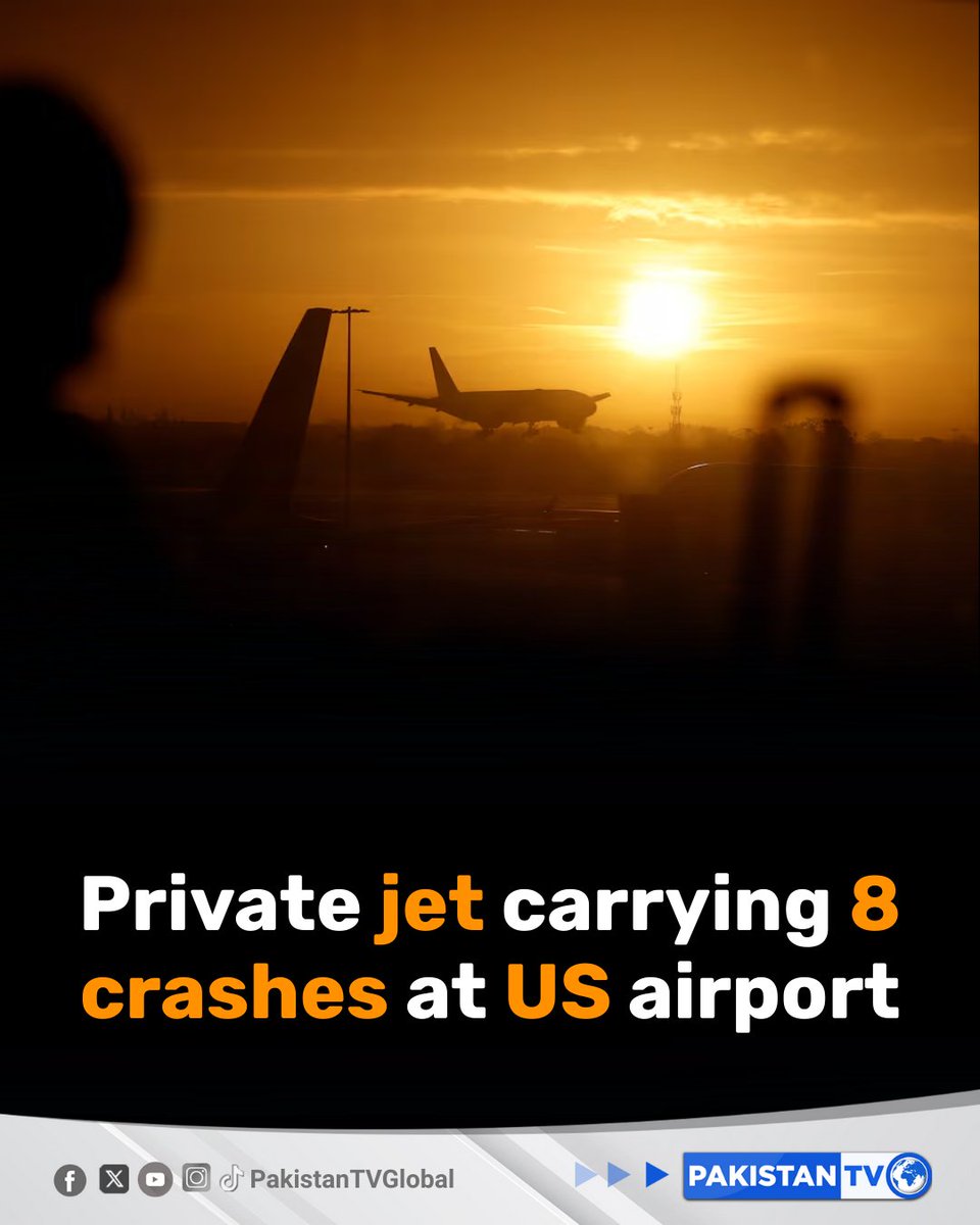 PakTVGlobal's tweet image. A private jet carrying eight people crashed on takeoff from Bangor, Maine, according to the FAA.

#PlaneCrash #BangorMaine #PrivateJet #FAA #AviationAccident #EmergencyResponse #USNews #AirSafety #BreakingNews #CrashInvestigation #PakistanTV #PakistanTvglobal
