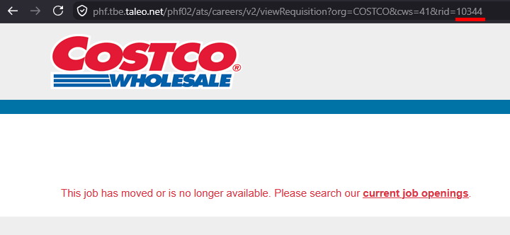Azbulldog's tweet photo. @JobsNowPR Costco is not only hiding all tech jobs on a second semi-secret job board (https://t.co/Jf020pHu5B versus https://t.co/VcFch8Hele) these newspaper/email jobs are specifically hidden within that same system. https://t.co/earAodywtD