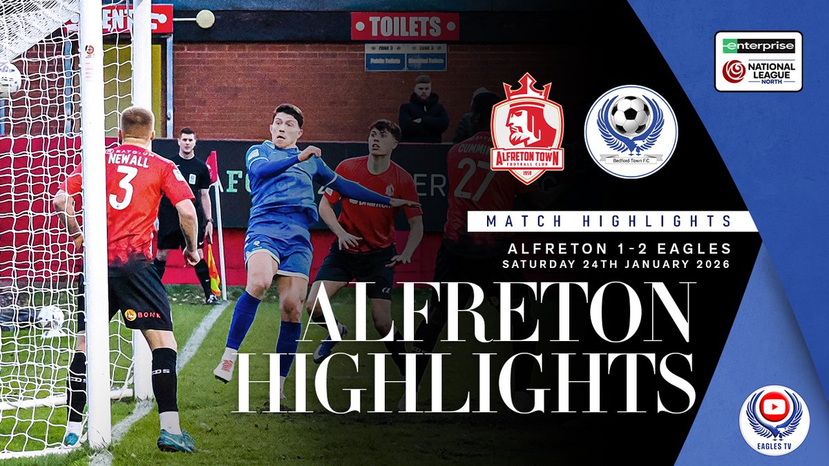 Goalkeeping Masterclass and Marshy Rocket! 🦅

Watch all the goals heroic defending from Saturday's 2-1 win away to Alfreton Town, on EaglesTV below ⬇️
🔗 youtube.com/watch?v=0x_1V_…

A big thank you to Alfreton Town for the match footage! 💙

#ATVBT // #COYE // #MatchHighlights