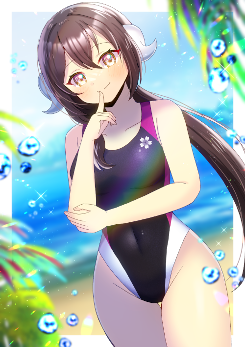 「何だか最近寒すぎるよねぇ…!!! #くそ寒いので水着を貼る」|ヒヨヨ@skeb募集中のイラスト