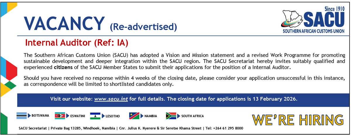 SACU Secretariat tweet media