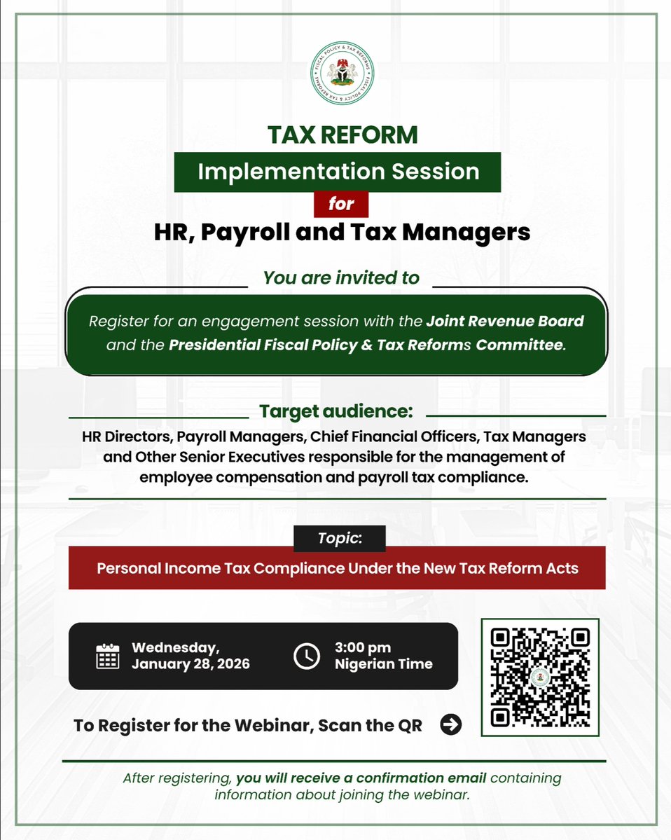 We are pleased to note the feedback from workers who have received their salaries for January 2026 and confirmed a reduction in their PAYE tax resulting in higher take home pay under the new tax laws.

To ensure that relevant individuals charged with the responsibility to
