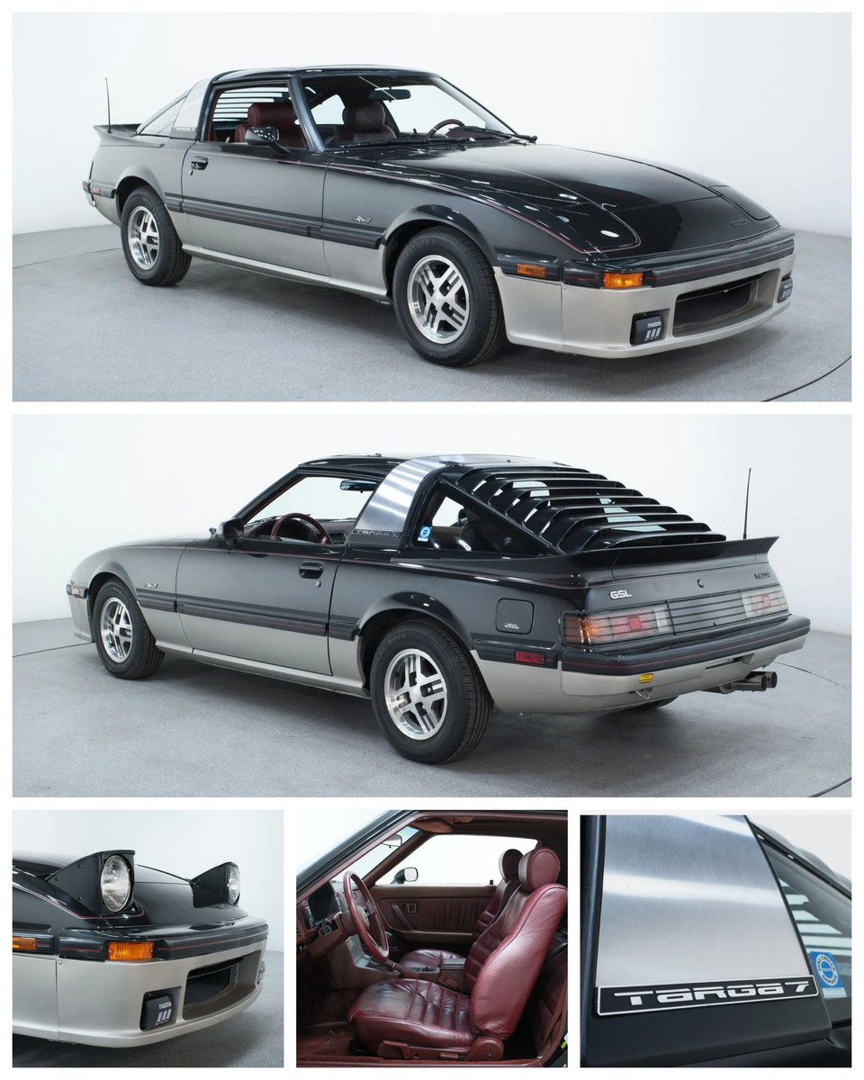 It’s another #Mazda Monday, and here’s a fabulous one-owner 40,000 mile Mazda RX-7 GSL from 1984. 🩶🖤

#MazdaRX7 #MazdaRotary