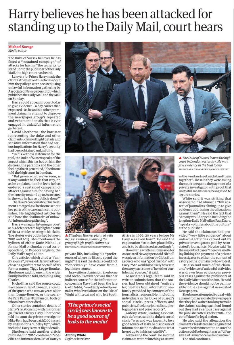 ThomasKrych's tweet photo. Prince Harry attends a High Court hearing at the Royal Courts of Justice in London during his legal case against the Daily Mail publisher. (January 2026)
@anadoluimages https://t.co/zOFv0dMYIZ