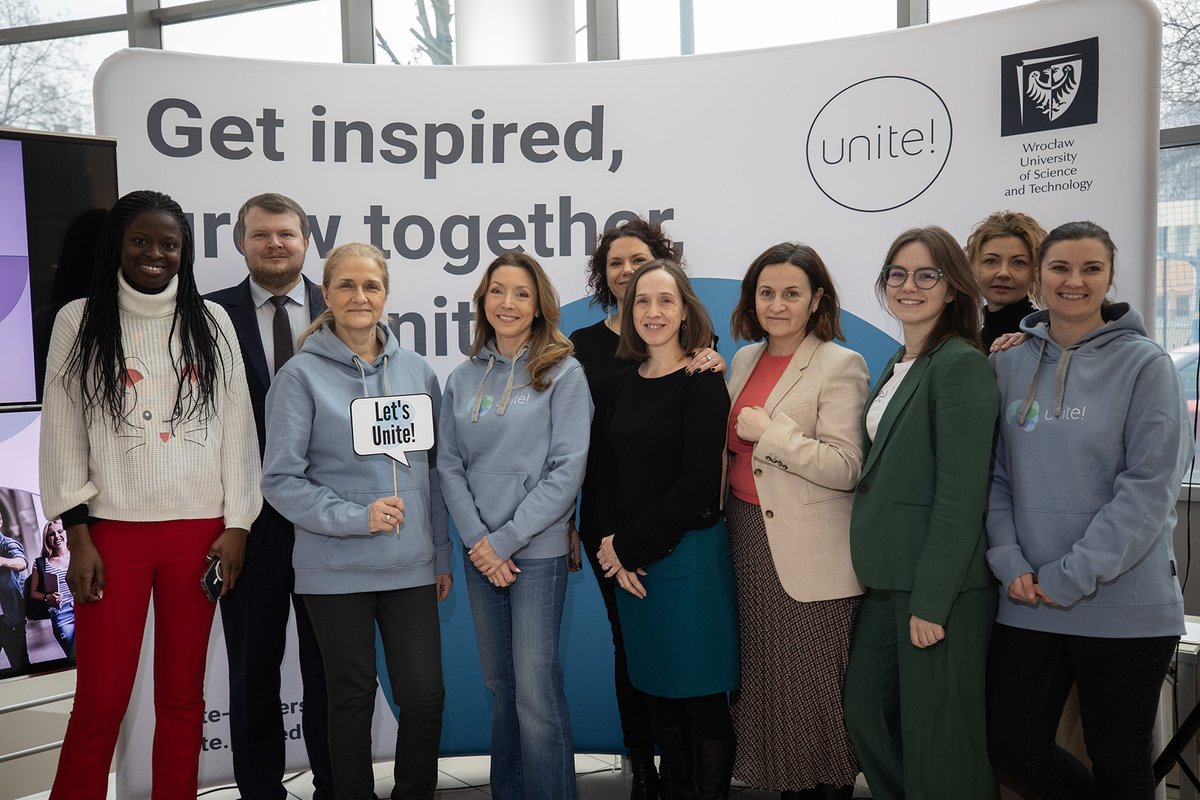 EUinWroclaw's tweet image. Jak planować międzynarodowe projekty naukowe? To temat warsztatów @unite_tech_univ „Unite! Seed Fund – od pomysłu do międzynarodowego projektu”, które otworzyły w piątek: prof. Renata Krzyżyńska, prorektorka @PWr_Wroclaw, oraz @lindbergeu, dyrektorka @EUinWroclaw🇪🇺