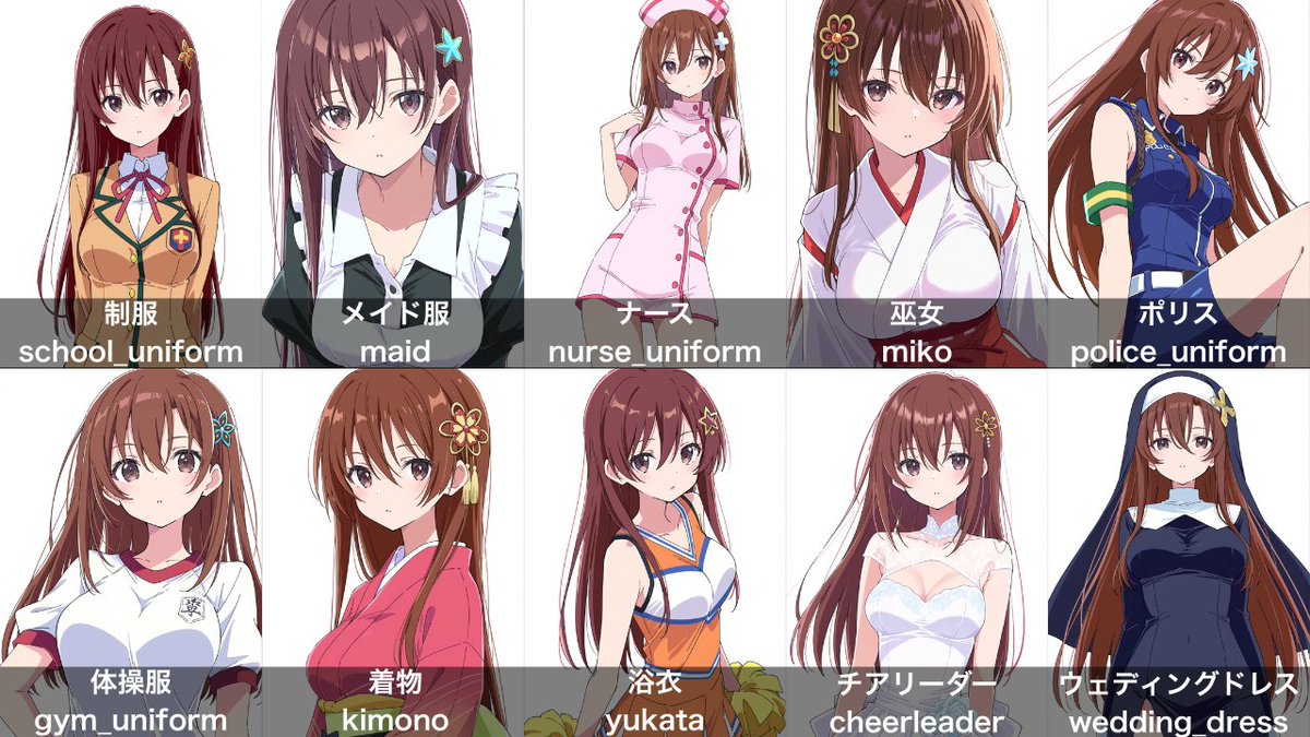 【伸びるオリキャラに欠かせない保存必須な衣装プロンプトをまとめました】

オリキャラ運用を伸ばすコツの一つは伸びせる素材の引き出しを沢山持っておくことです。

でも衣装ってどう考えれば分からないって人向けに、伸びやすい衣装をプロンプト付きで30個用意しました。