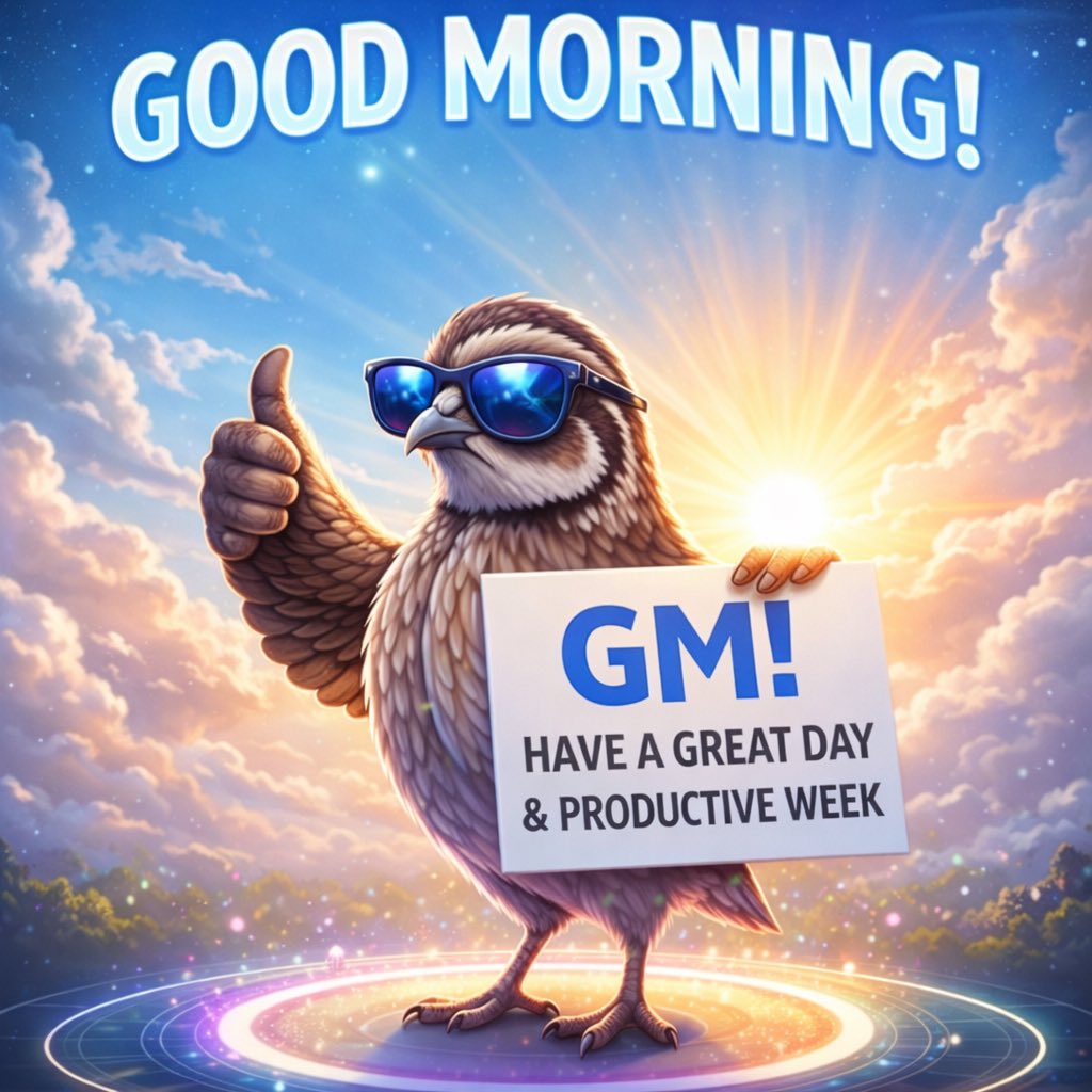 QuailCoinSol's tweet photo. GM ! 🐥🫂☀️💛

#QUAIL #SOL #Solana #SolanaCommunity #SOLArmy #QuailCoin #Memecoin #LiveLaunch #CryptoReality #BornLive #Web3
#PumpFun https://t.co/rpcow9YHnG