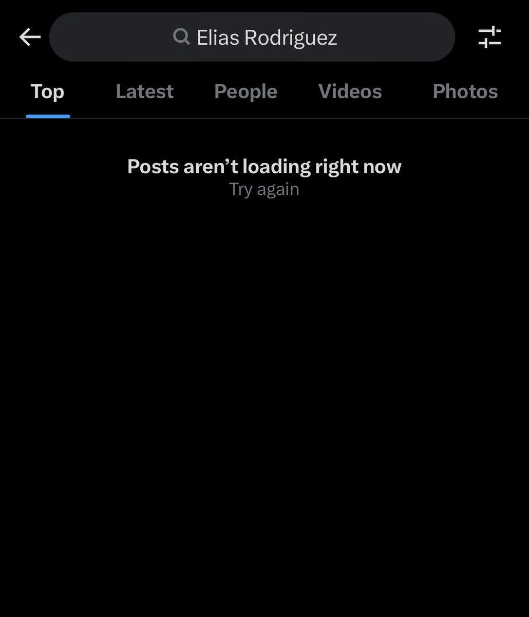 KlonnyPin_Gosch's tweet photo. This is crazy. Twitter’s search bar will allow you to search “Elias Rodrigue”, but it appears if you add the last letter ‘z’ to Elias’s name, it won’t run yr query…👀

I tested it myself adding each letter of his last name individually &amp; it only won’t load posts w/ the full name https://t.co/Hobc7ymZMO