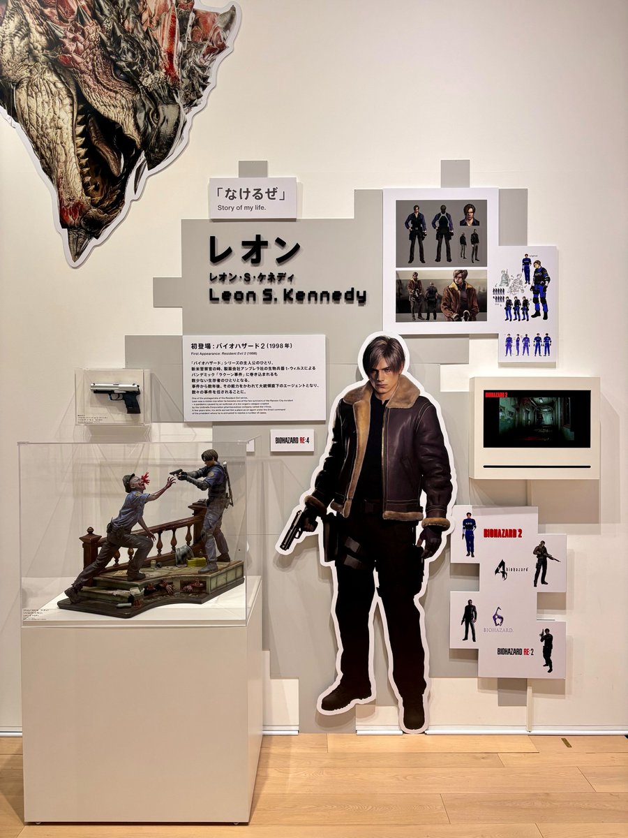 大カプコン展　バイオ　レオンセット4点 大カプコン展】バイオハザード レオン セット アクスタ キューピー 他