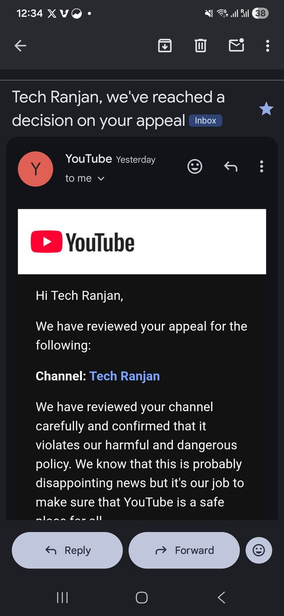 TRanjanofficial's tweet photo. Hey @YouTube @YouTubeIndia please carefully review my channel i think by mistake delete (terminate) my channel. I'm not violations any community guidelines.. I'm provide only educational content about crypto and Web3 awareness for people last 8 years. please check my channel and please reinstate my channel...
https://t.co/sbM6JYkn2a