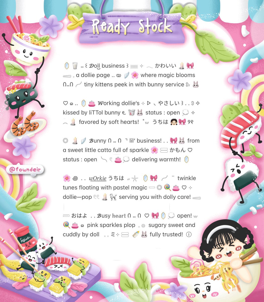 ofKathie's tweet image. ⠀
. . 𓏲 🌸  ♡︭  help retweet?  thanks  ⊹

Ი ⑅ Ი 🧸 ₊ hemlO’ sobat imut . . ◎ 🥣 kath bawain ready stock 💭 𖦹 20 bio wording  ⑅ 🎀🍰 𖠗 theme pink, cute, jamet and kidcore യ˚₊ 🍀 cek ALT for more  ៶៲៸

୨୧ 💌 ——— ꒰ IDR. 3.500 ꒱
ⓘ  #zonauang 🍦
⠀