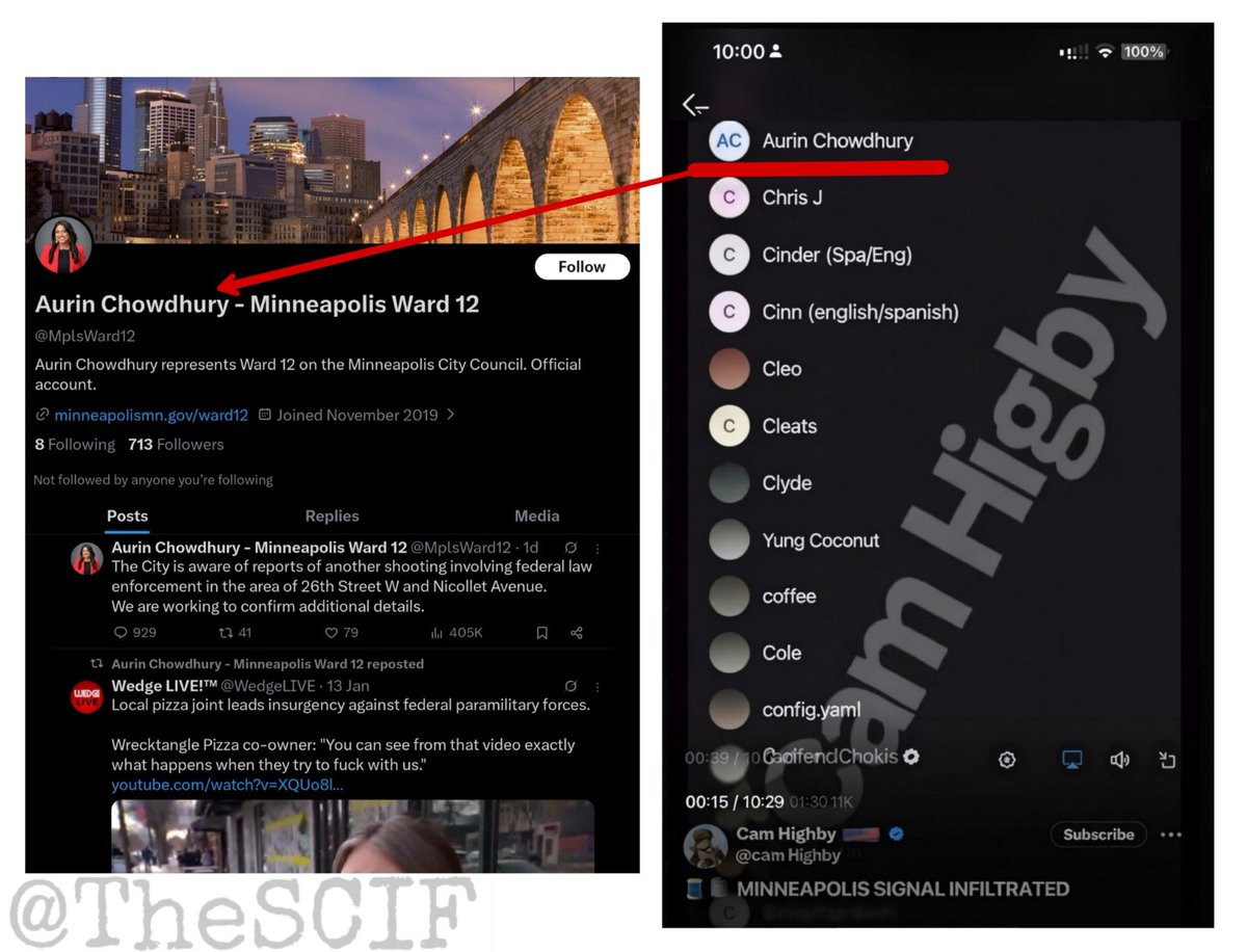 🇺🇸 Aurin Chowdhry, a Minneapolis City Council member, has been linked to the top of an Anti-ICE Signal group chat.

This revelation is fueling calls for a major investigation into her and other city officials allegedly involved.

Source: <a href="/TheSCIF/">The SCIF</a>