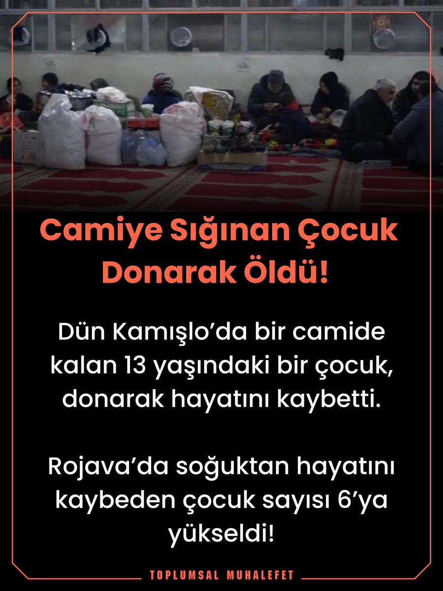 Rojava’da çocuklar donarak ölüyor!