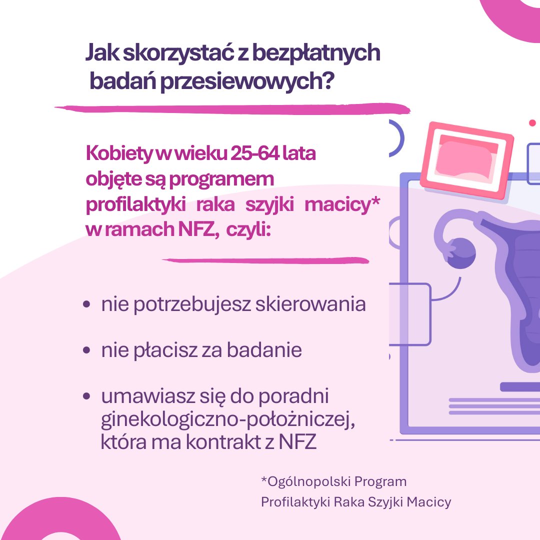 GIS_gov's tweet photo. ℹ️ Rak szyjki macicy należy do nowotworów, którym możemy skutecznie zapobiegać dzięki profilaktyce. Kluczowe są szczepienia przeciwko wirusowi brodawczaka ludzkiego HPV oraz badania przesiewowe - cytologia i test HPV HR, które pozwalają wykryć zmiany chorobowe na wczesnym etapie. https://t.co/pDD6DJUv61