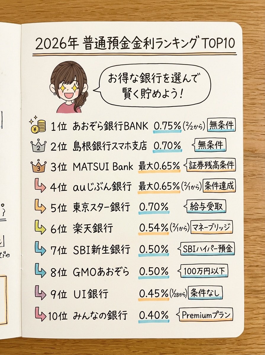 知らなかった...はもったいなさすぎる。銀行の金利、今こんなに違います。毎日バタバタのママにもおススメしたい超便利な銀行は...↓