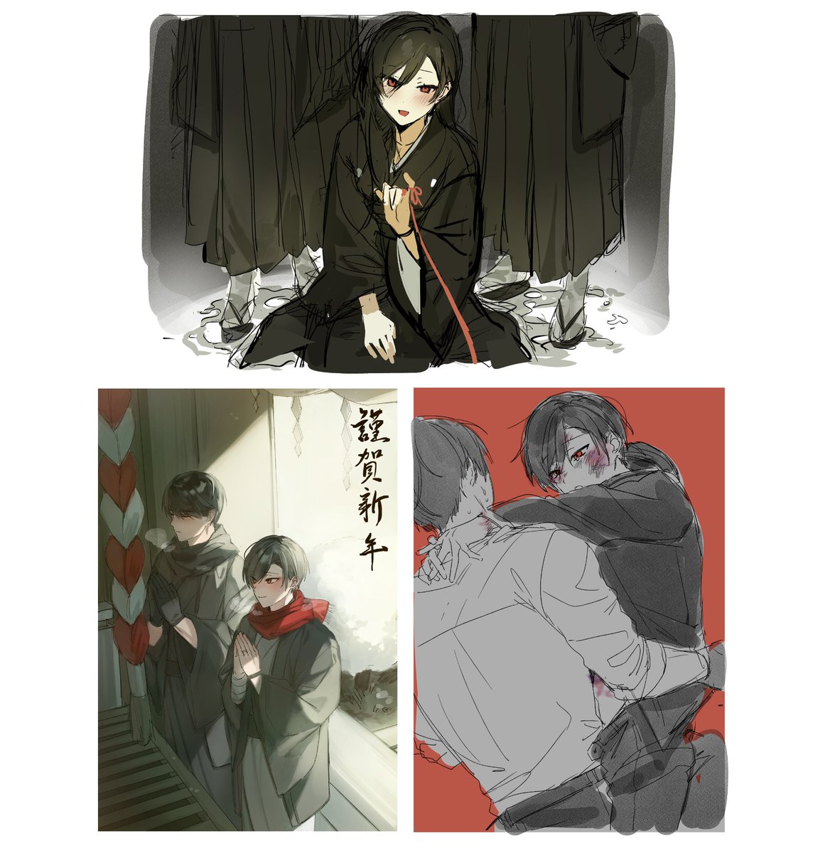 폐기된 엽서 도안들도 겸사겸사 올려봅니다