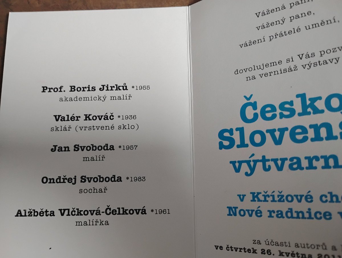 AlbetaV's tweet image. R.I.P.
BORIS  JIRKŮ
Bylo mi ctí vystavovat spolu s Tebou
A děkuji za vše
Tvá tvorba byla jedinečná