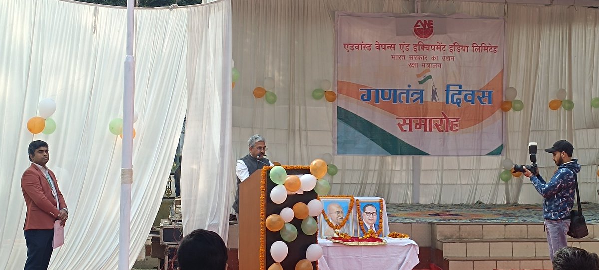 On this 77th Republic Day, AWEIL salutes the spirit of a strong, self-reliant India. 🇮🇳
AWEIL celebrates Republic Day in a befitting manner by unfurling the National Flag and paying tributes to Gandhiji and Ambedkarji. <a href="/DefProdnIndia/">Defence Production India</a> <a href="/SpokespersonMoD/">Ministry of Defence, Government of India</a>