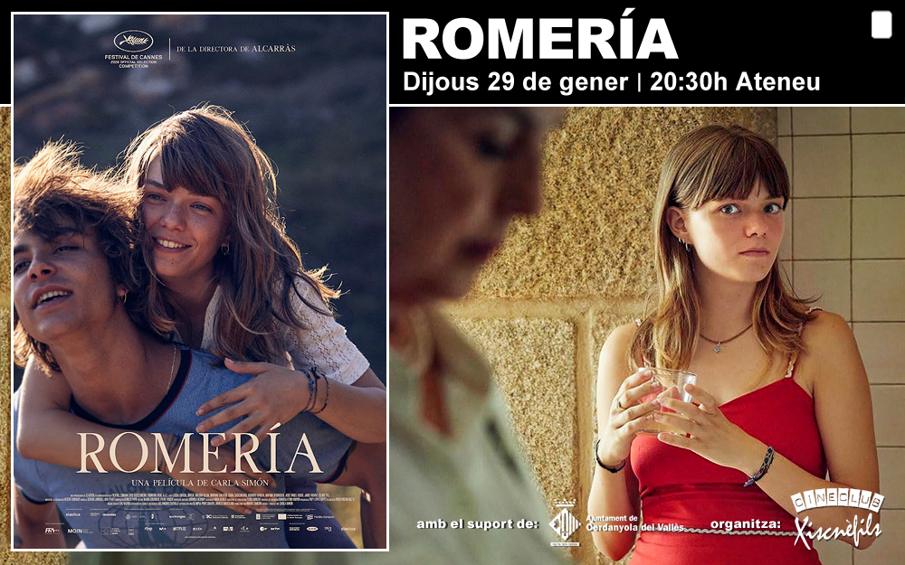 Aquest dijous a Xiscnèfils, 29 de gener (20:30h. Ateneu) 'ROMERÍA' de Carla Simón | Espanya, 2025 - 115 min. Color VO (castellà, català) xisc.org #cerdanyola