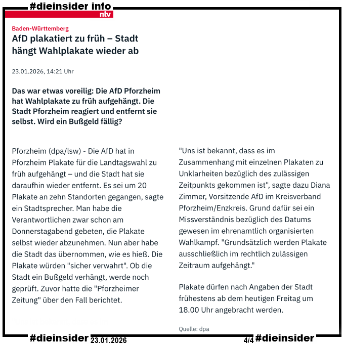 Die_Insider's tweet image. In #Pforzheim wurden von der dortigen #AfD die Wahlplakate zu früh aufgehängt und von der Stadt wieder entfernt.

Was passiert, wenn Lügen und Hass dazu verbreitet wird, seht ihr in den Kommentaren aus der #fckafd-nahen Gruppe!

#AfDVerbot
#Antifa #GemeinsamGegenHass #DieInsider