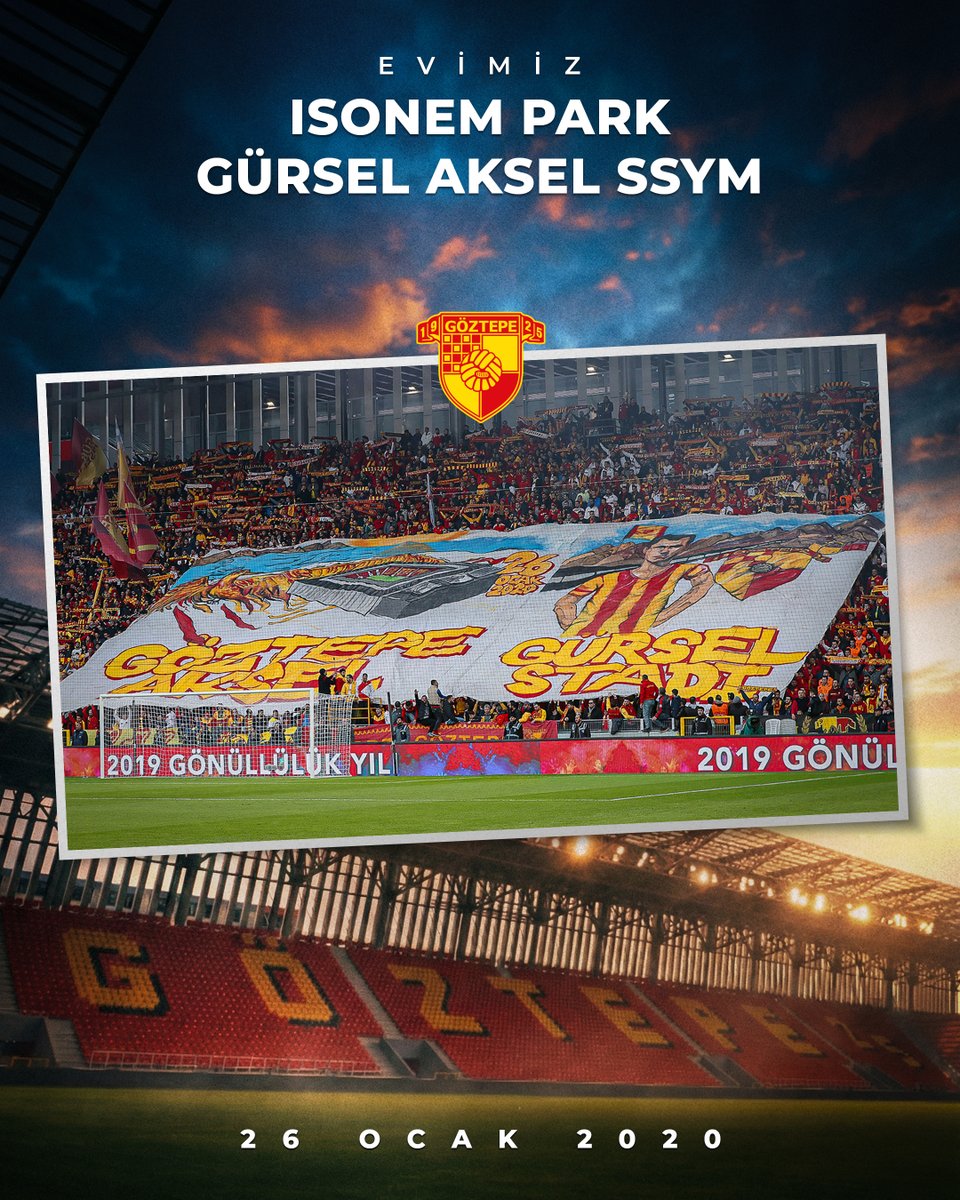 Bugün 26 Ocak 2026 #EvimizeDöndük

Nice zaferleri birlikte yaşadığımız ve yaşayacağımız, nesiller boyu süren bir hayalin gerçeğe dönüşeceği, tribünlerinde umut, sahasında mücadele, her köşesinde Göztepe ruhu olan evimiz, altı yıl önce bugün kapılarını açtı.

Burası anılarımızın,