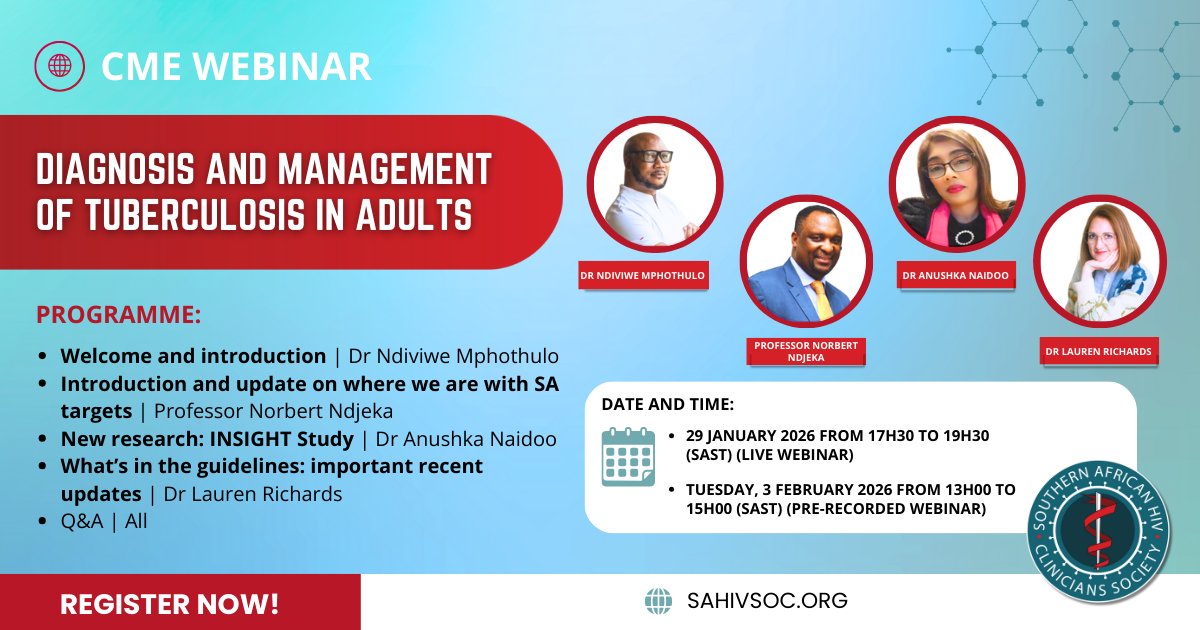 Southern African HIV Clinicians Society (SAHCS) tweet media