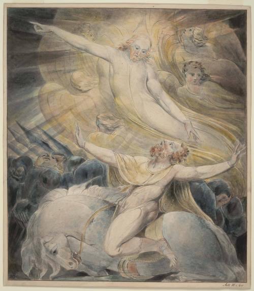The Conversion of Saint Paul by #WilliamBlake - showing the inner drama of arguably one of the most consequential moments in western history, when on the outside, little to nothing might apparently have happened at all. #conversionofstpaul