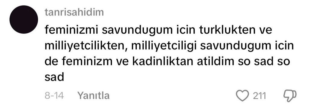 bana yine bundan oldu