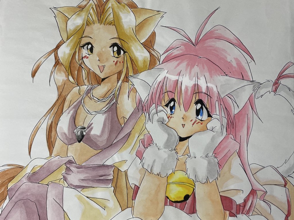 #独学でここまで成長したから一緒に頑張ろう 
#メロディ・シンクレア
#悠久幻想曲
一枚目の塗ってあるのが人生で最初に描いたメロディーさん、2枚目がその裏でついでに最新も右上に描いておきたい、3枚目はなんか塗ったの見つけた、
引用と見比べると楽しいかもしれない。 