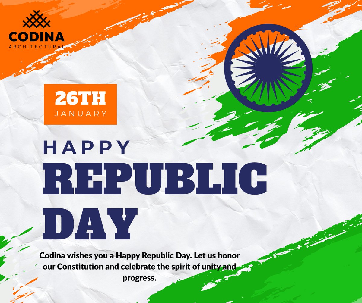 Codina wishes you a Happy Republic Day. Let us honor our Constitution and celebrate the spirit of unity and progress.

codinametal.in
Contact 044 2792 2378 / 2792 128

#RepublicDay #RepublicDay2026 #metal #meshes #metalmesh #conveyorsmanufacturer #meshmanufactures