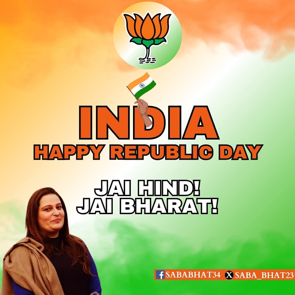sababhat23's tweet photo. 🇮🇳 Happy Republic Day 🇮🇳
Let us honour our Constitution and reaffirm our commitment to unity, justice, and progress.

-- Saba Bhat

#RepublicDay2026 #RepublicDayIndia #India https://t.co/25VQw1pNfb