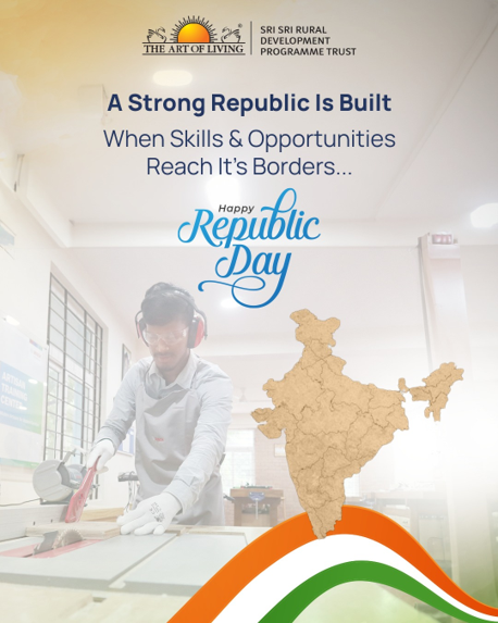 SriSriRDP's tweet photo. This Republic Day, support skill-based livelihoods that build India from the edges inward.
👉 https://t.co/81y1FJzcV8
#RepublicDay #NationBuilding #DonateForImpact #SkillsForBorders #RuralYouth #BorderVillages #SSRDP #ArtOfLiving https://t.co/fudln3hVAV