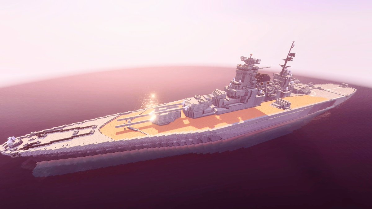 mayasmaypaaaaa's tweet photo. ハルコード級次世代改装超弩級戦艦
HMS「ハルコード」
HMS「オダ・ハ・ヴィーング」

秋津王立海軍が保有する次世代改装戦艦。350m程度の船体に55口径長51サンチ砲を搭載する大型の戦艦で、同海軍最大規模の艦艇..
二隻とも本国艦隊戦艦戦隊に配備される。
#マイクラ軍事部
#大秋津帝国
（詳細はALT） https://t.co/AHZYocqpP3