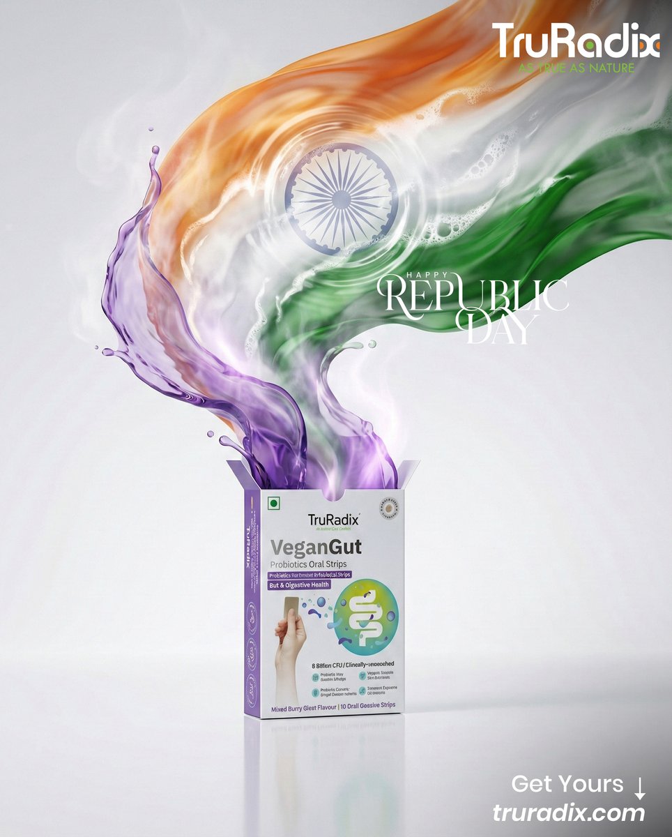 This Republic Day 🇮🇳, celebrate freedom with the power of better health.
From vegan strips to clean gummies &amp; softgels, TruRadix supports a stronger, healthier India—every day.
✨ As true as nature.
#RepublicDay #TruRadix #HealthyIndia #77thRepublicDay