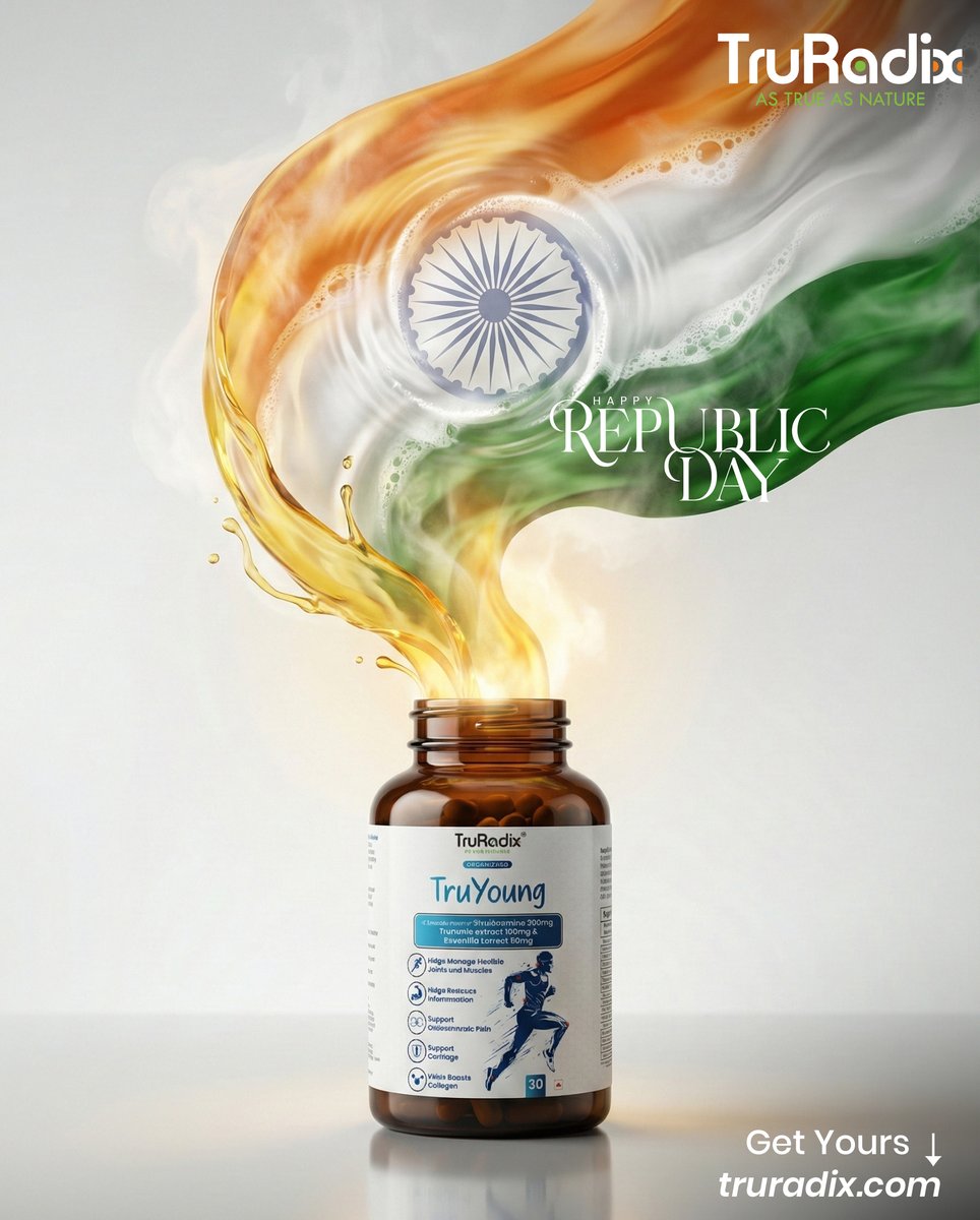 This Republic Day 🇮🇳, celebrate freedom with the power of better health.
From vegan strips to clean gummies &amp; softgels, TruRadix supports a stronger, healthier India—every day.
✨ As true as nature.
#RepublicDay #TruRadix #HealthyIndia #77thRepublicDay